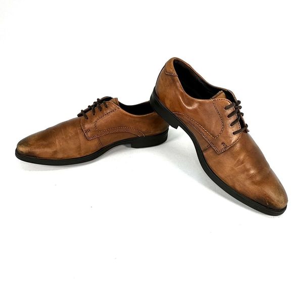 Ecco Other - Ecco Melbourne Tie Oxford Dress Shoe Amber Brown Men’s Size EU 45 US 11